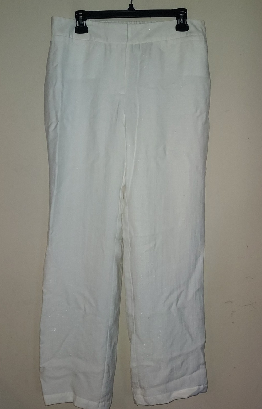 Chico's Travelers Collection Pants Women's sz .5 (6 Reg) Rayon Nylon White